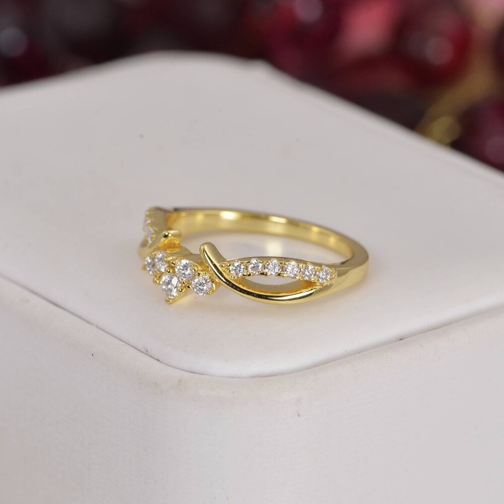 Certified Moissanite Ring, Guard Enhancer Band Wedding Ring 925 - Picture 8 of 8